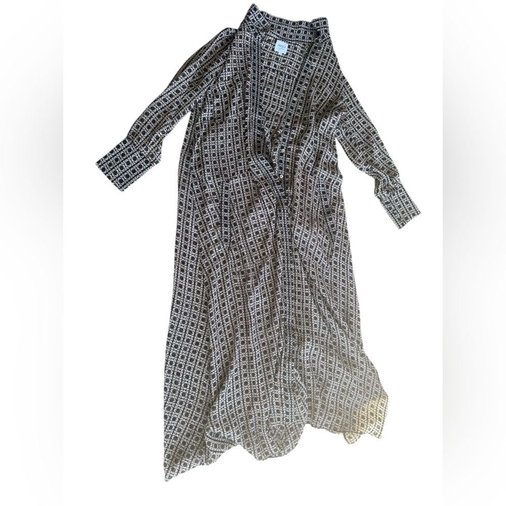 MISA Los Angeles Ines Dress Lattice Tile Color Maxi Dress Size M - Picture 10 of 11